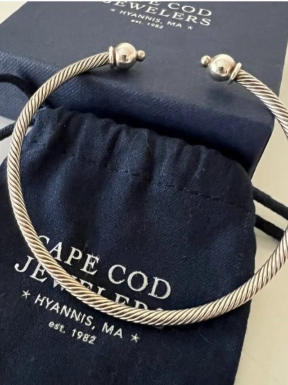 Cape Cod Silver Double Ball Bracelet Sterling Silver